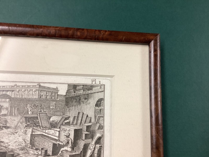 18th Century Engraving Marble Cutting, Designs Architect Robert Benard gallery