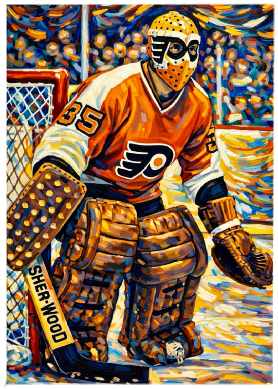 WAYNE STEPHENSON * Philadelphia Flyers * HOCKEY * Novelty Art Card * ATC ACEO