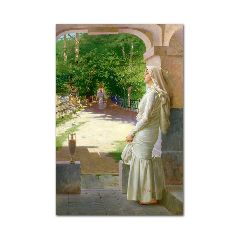Annunciation To The Blessed Virgin Mary Antique Image 4×6 Art Paper Print