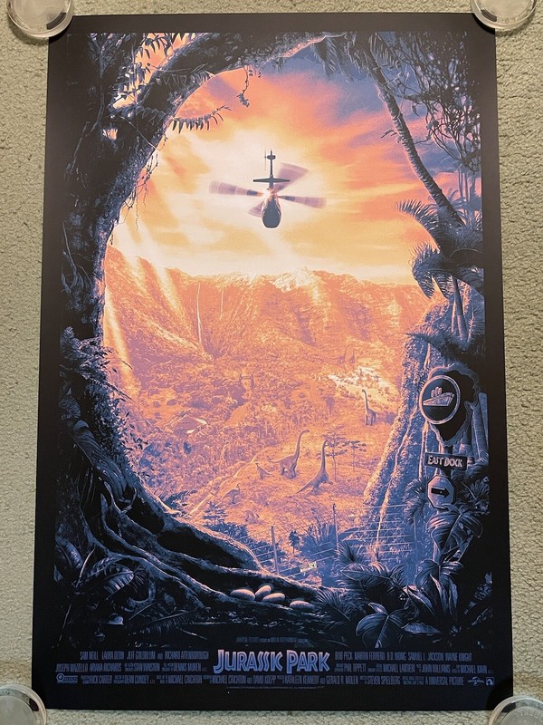 Jurassic Park Steven Spielberg Dinosaur Movie Print Poster Mondo Kevin Wilson