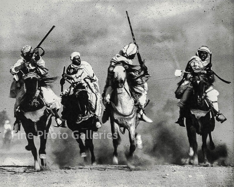 1951/91 Vintage IRVING PENN Fantasia Horse Riders Guns Morocco Quadritone Photo