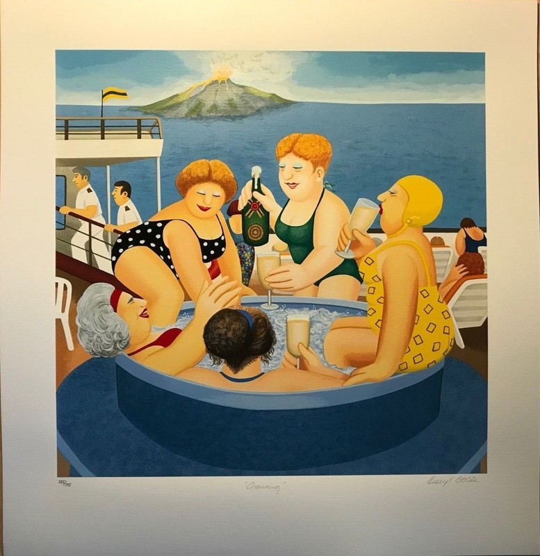 BERYL COOK «Cruising» Pencil Signed SERIGRAPH MINT CONDITION Limited Ed.