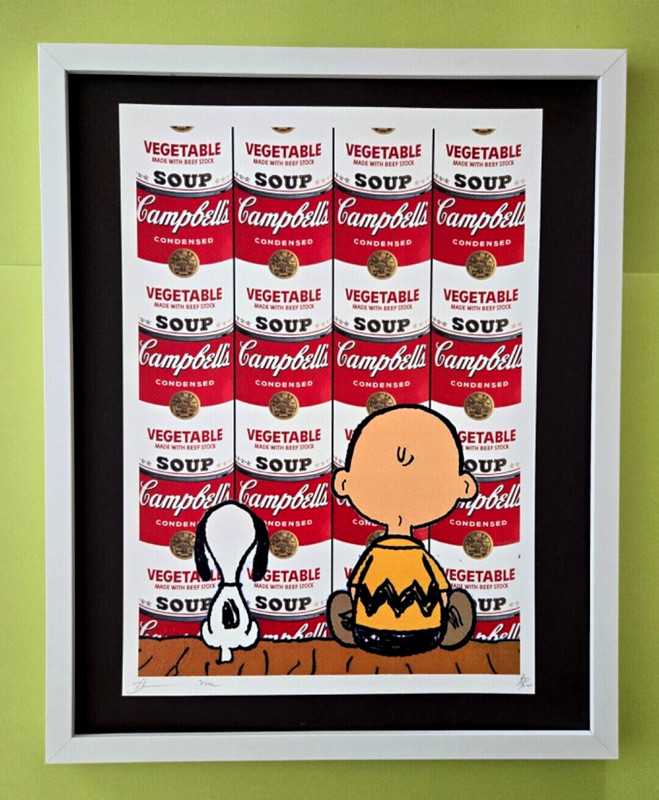 🔥Death NYC Large Framed 16x20in Pop Art Graffiti COA SNOOPY ANDY WARHOL#7