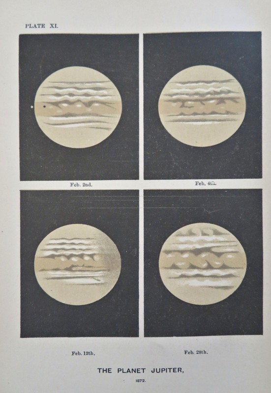 Jupiter Monthly Rotation Surface Views 1885 astronomical planet view print