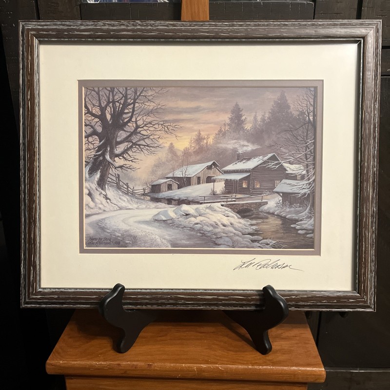 2 Vintage Lee Roberson Framed Prints “Afterglow” & “Home By Dark” 1988 gallery