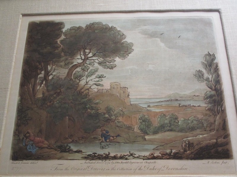 CLAUDE LORRAIN DRAWING RICHARD EARLOM MEZZOTINT ENGRAVING 18TH CENTURY LANDSCAPE gallery
