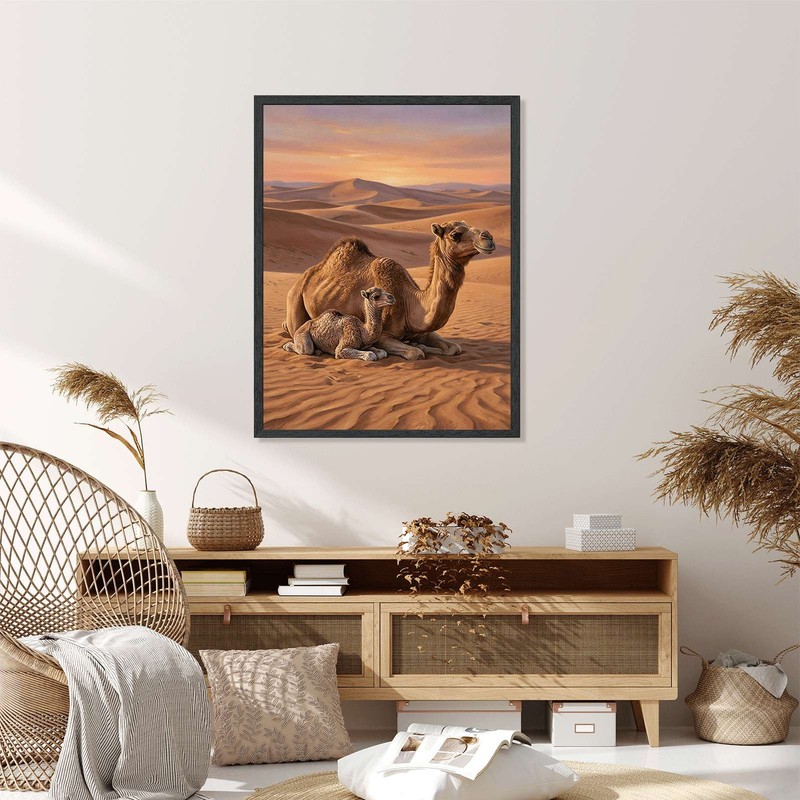 Desert Sunset Camels Wall Art Canvas Oil Paintings Reproduction gallery