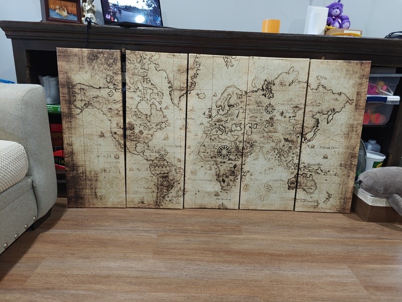 Old World Map MULTI CANVAS WALL ART.