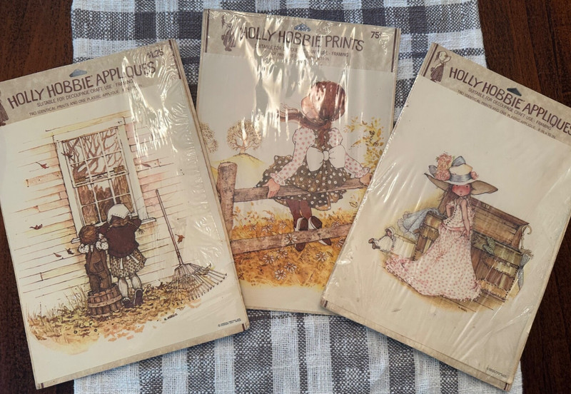 Set of 3 Large Vintage 8 X 10 Inch Holly Hobbie Print Packages (with 5 prints)