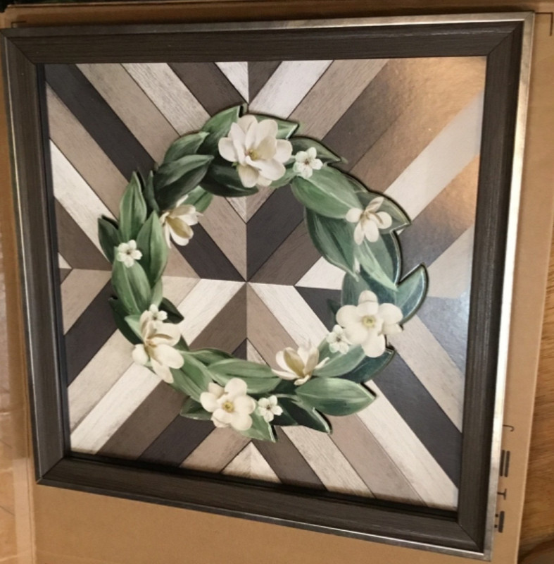 10 5/8” Magnolia Framed ‘3D’ Picture