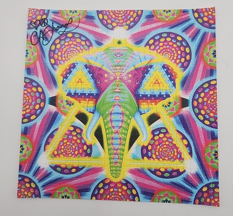Ciaran Shaman «Meetings with Ganesh» signed Blotter Art print Psychedelic Art
