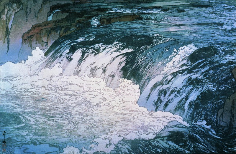 Hiroshi Yoshida Rapids 1928 17″x 22″ Archival Art Print