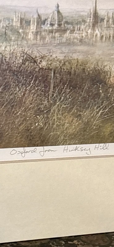 Ken Messer Oxford From Hinksey Hill Signed Print England Landscape Art gallery