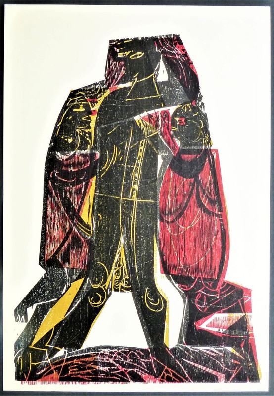 HAP GRIESHABER Original Colour Woodblock Print 1964 37 x 53.5 cm