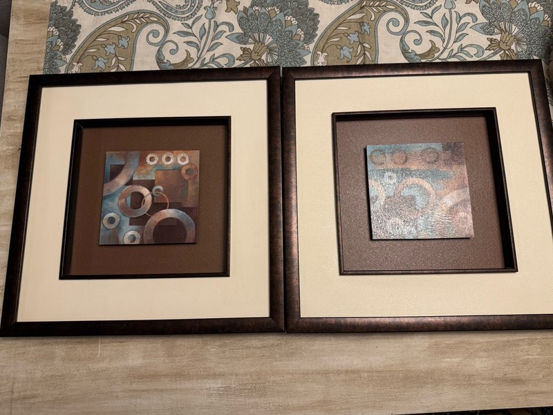 Circular Motion 1 & 11 Canvas Wall Art Framed By Elaine Vollherbst-Lane 16×16