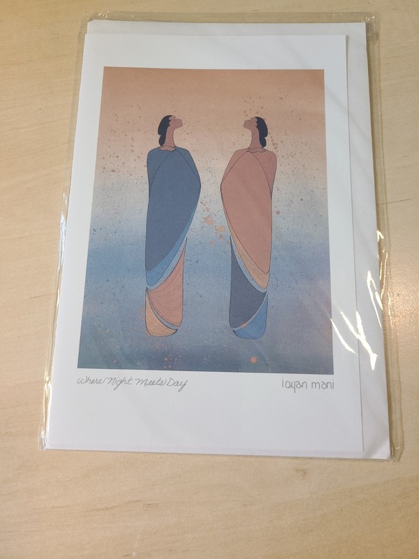 Maxine Noel Ioyan Mani Art Card Where Night Meets Day» Sioux 6×9 With Envelopes