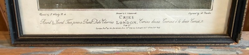 Set of 3 Framed Cries of London Prints After Francis Wheatley — Georgian Street gallery
