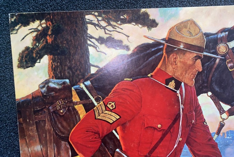 Vintage Friberg Canadian Mountie RCMP on Horseback w/ packhorse Northwest Paper gallery