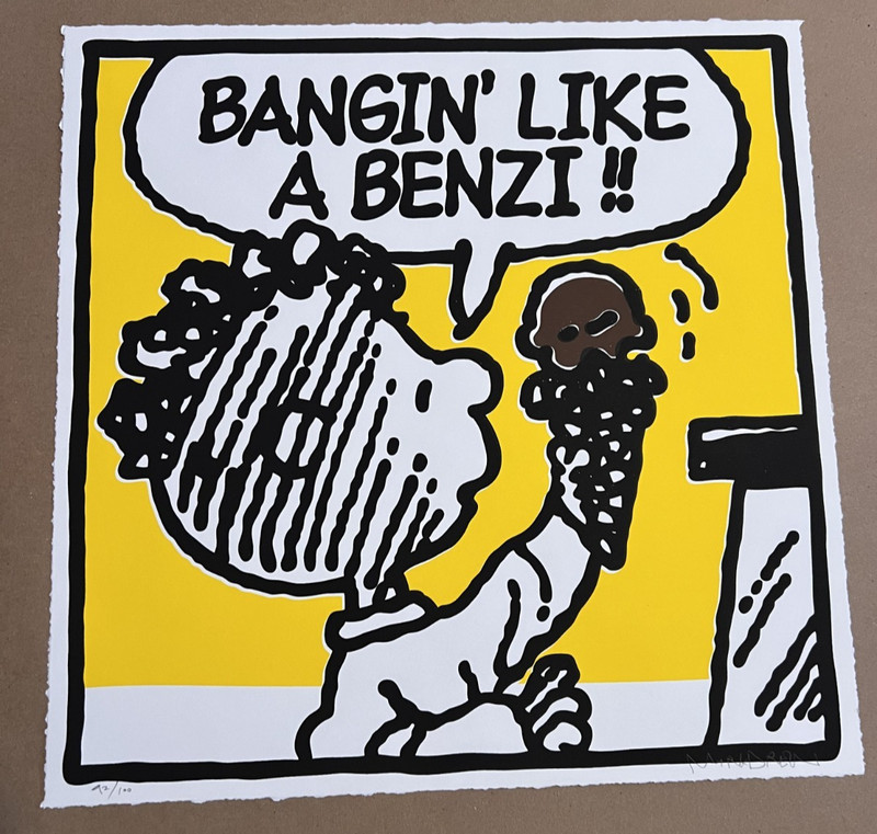 Mark Drew – «Benzi» (Ghostface Killah) Signed Numbered Screen Print Poster 2018