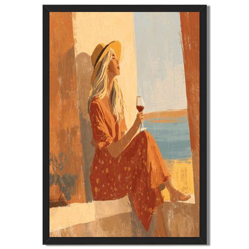 Woman Sitting by Window Wall Art Canvas Oil Paintings Reproduction