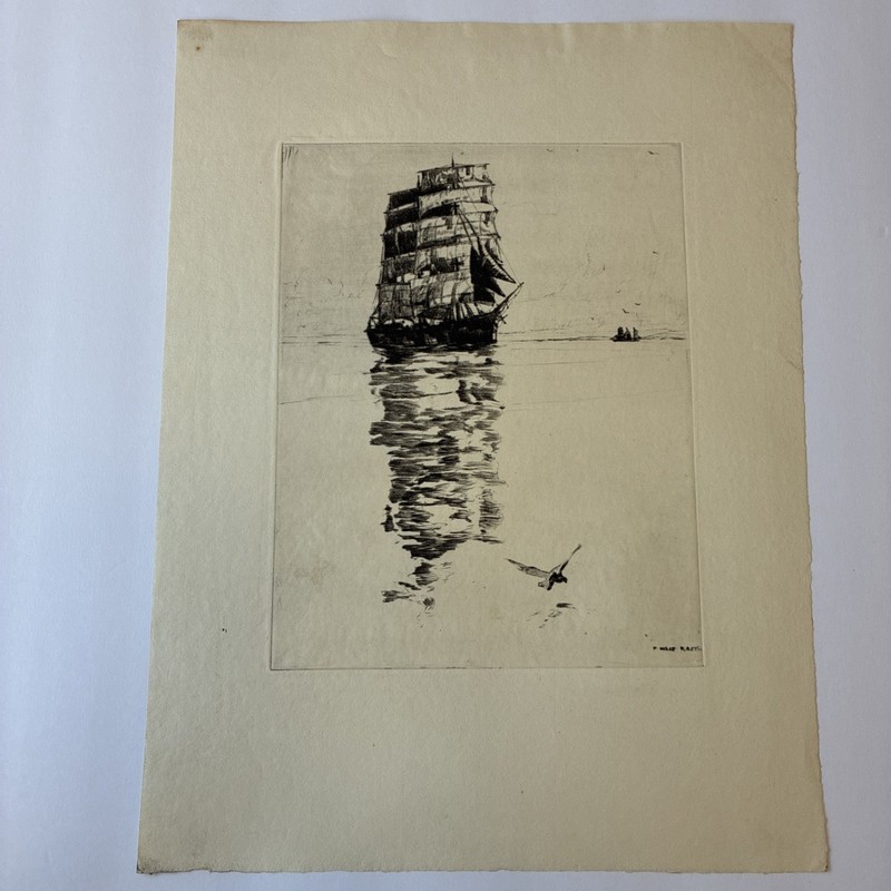 Philip Kappel Etching “In the Caribbean" Sailboat gallery
