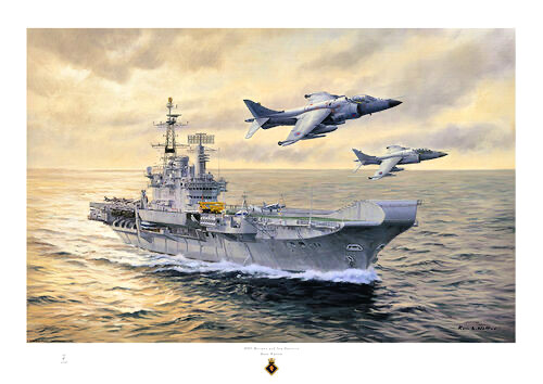 HMS HERMES – A3 size Fine Art print