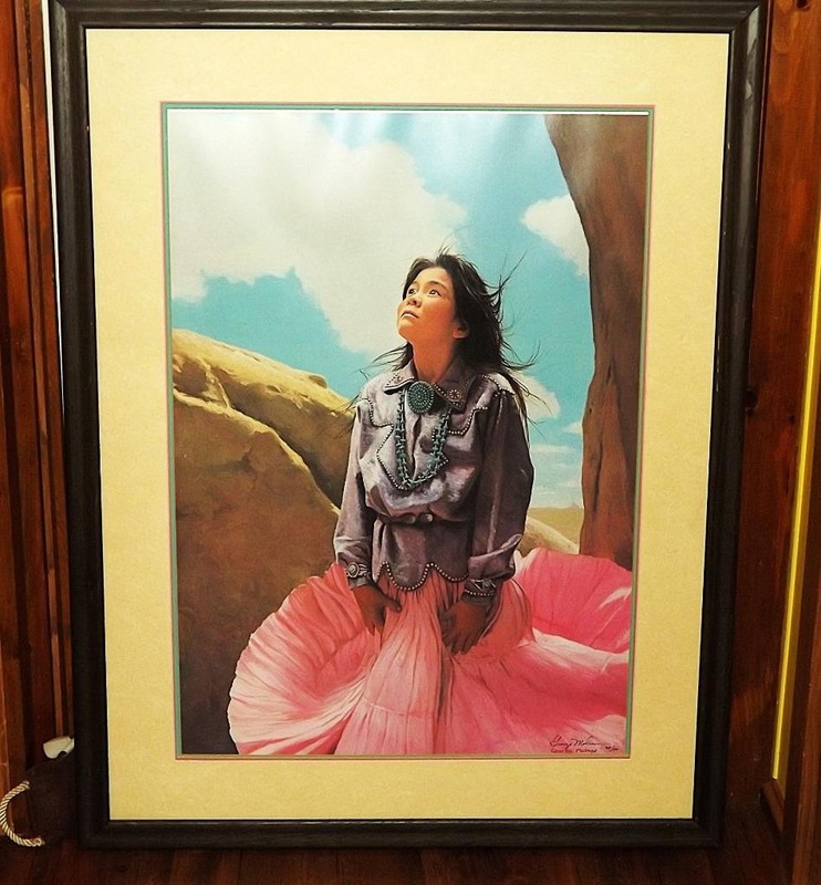 Signed George Molnar & Numbered 98/150 print of Indian Child looking up.