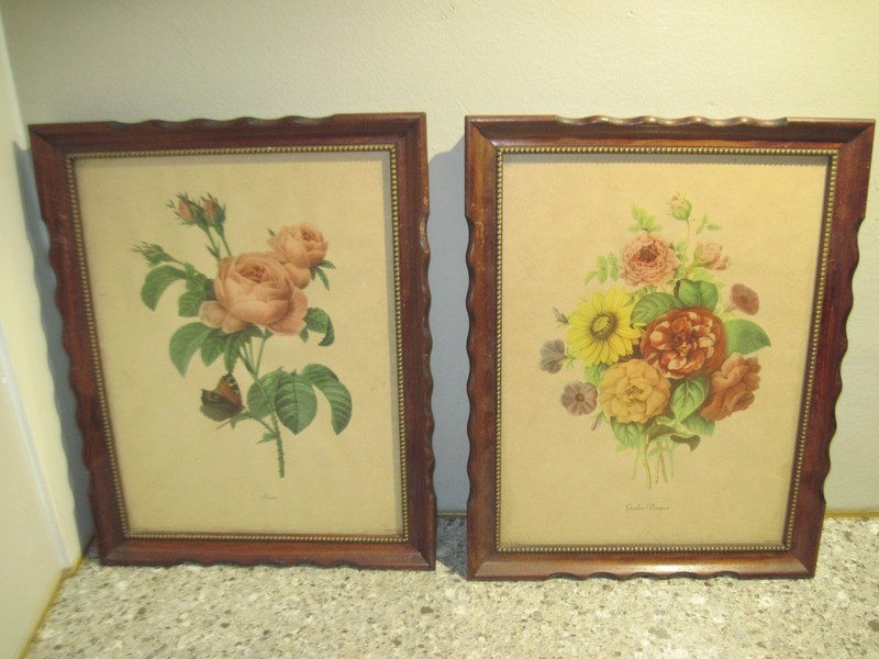 Vintage Roses & Garden Bouquet Framed Prints By Henry B. Sandler Co.