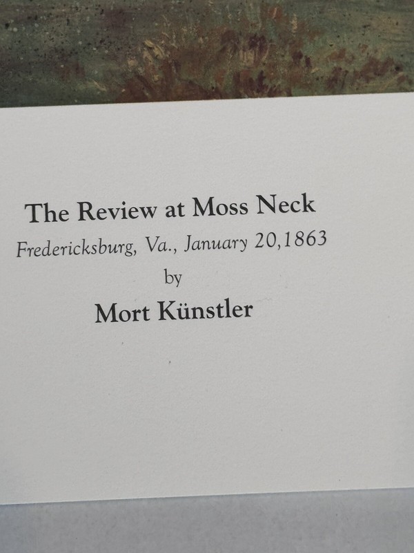 Mort Kunstler; The Review At Moss Neck; Offset Lithograph On Paper; MINT; W/ COA gallery