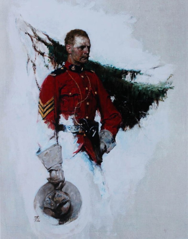Canadian Mountie RCMP Standing with Hat