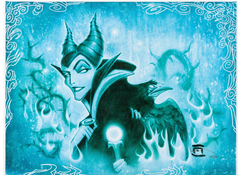 Noah Elias Sleeping beauty Maleficent Limited Edition Giclee Canvas Print123/195