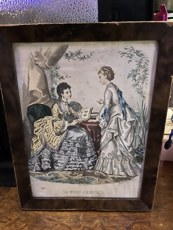 Vtg 1930’s to 1950’s La Mode ilustree Hand Colored signed Anars Tordouze