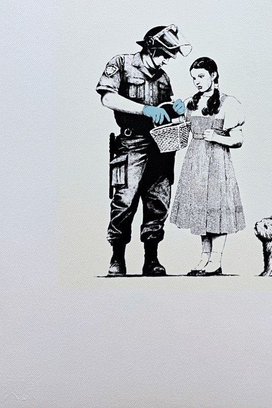 BANKSY - Stop and Search - numbered edition 109/150, 50x70 cm (19,7x27,6 in) gallery