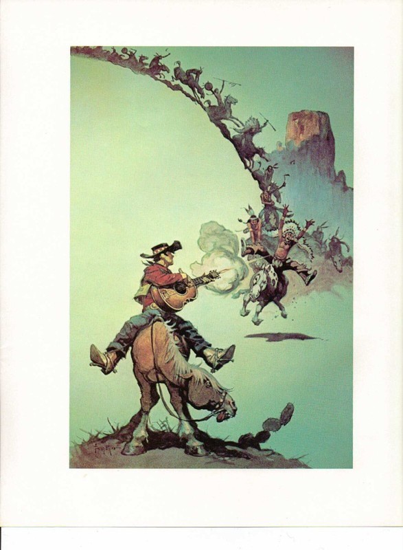 1978 full Color Plate "Fastest Guitar In The World" by Frank Frazetta GGA Print