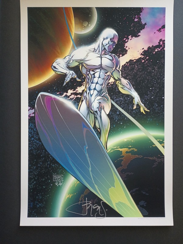Silver Surfer ART PRINT ~ Michael Turner & Peter Steigerwald signed 13×19