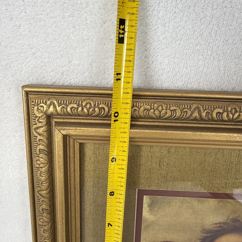 Raphael Sistine Madonnas Cherub Angels Gold Carved Frame Matted Art Print VTG gallery