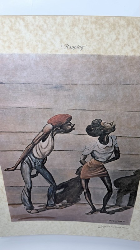 ERNIE BARNES Vintage PRINT "RAPPING" 23" X 18 gallery