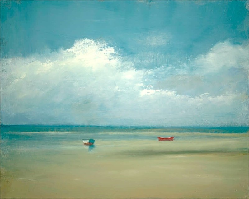 Two Boats at Low Tide By Anne Packard Quality Print - Frame Me