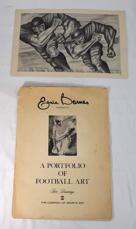 Ernie Barnes ‘A Portfolio of Football Art’ Five Lithographs, Signed