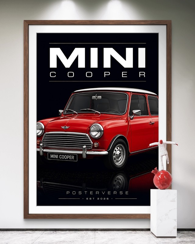 MINI Cooper | Poster Wall Art Print | Automotive Gift | By POSTERVERSE gallery