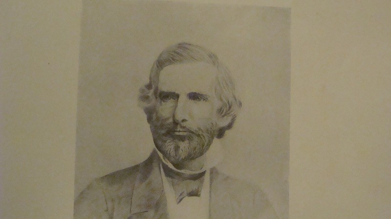 Vintage Old PRINT: MAN W beard, small print on thin larger paper gallery