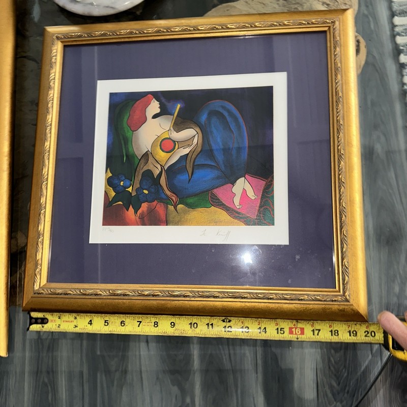 Signed 13/30 LINDA LE KINFF Melodie French Modernist Serigraph Print