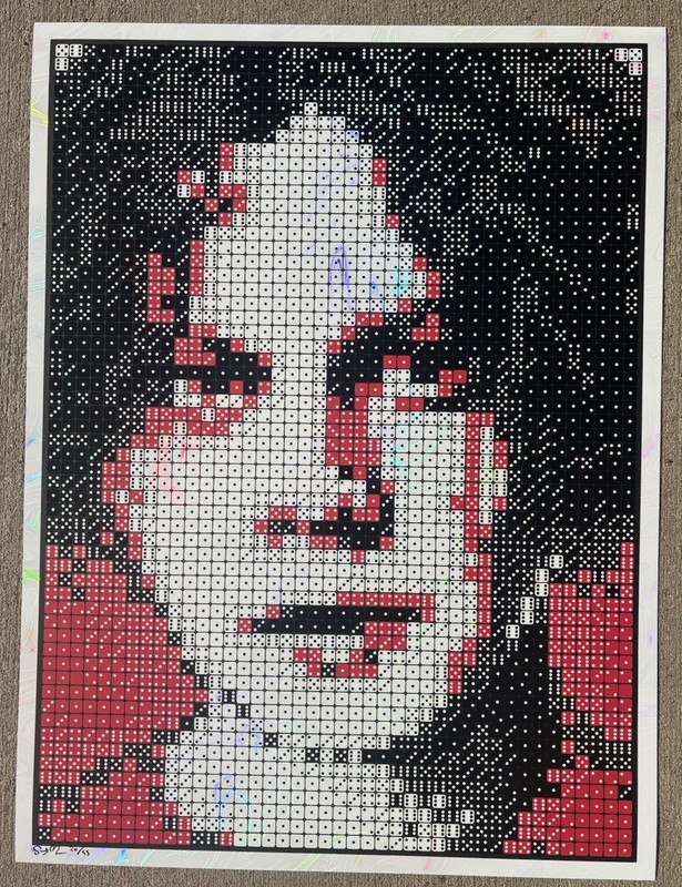Jack White Dice Portrait 🎲 Swirl Foil Varian Todd Slater #'d /55 White Stripes