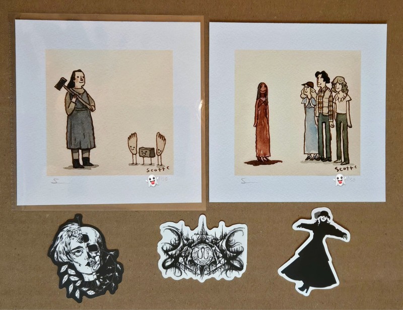 Scott C Misery & Carrie Signed Art Print Poster Horror Lot Stephen King Mondo