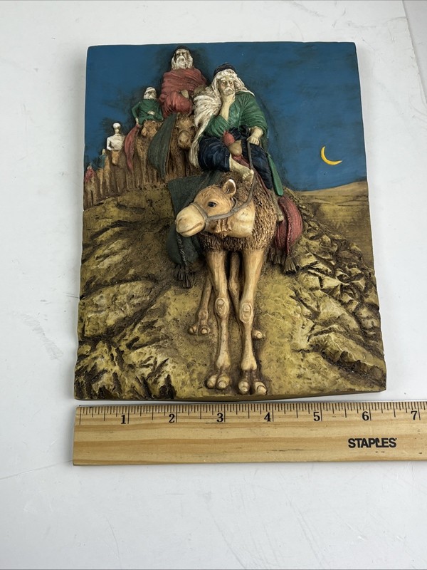 Vintage 3-D Paper Wall Art Picture Camel Brigade 6 1/2” x 8 1/2” Nice CC C