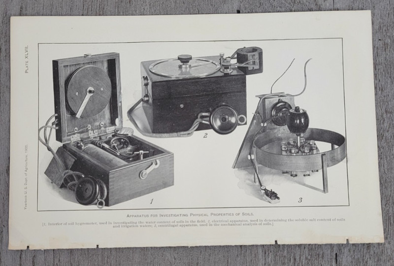 1901 APPARATUS FOR INVESTIGATING PHYSICAL PROPERTIES OF SOILS Centrifugal Print