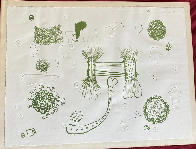 1965 Untitled ROY DE FOREST Artist Proof Lithograph and Embossment on Paper