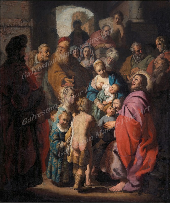 Suffer Little Children by Rembrandt as Giclee Print Paper or Canvas