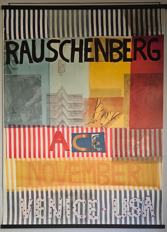 Robert Rauschenberg Venice California Pop Art Poster '77 Ace Gallery WITH HANGER gallery