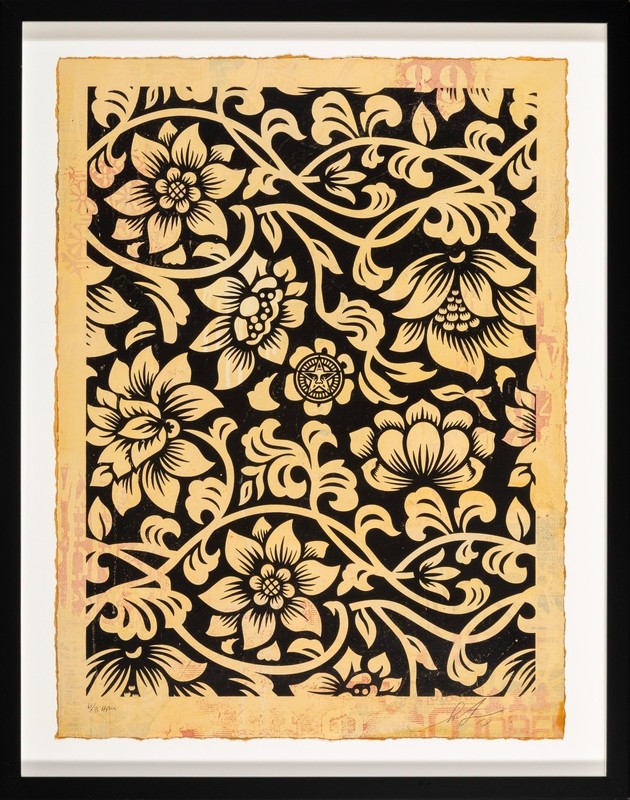 A+ Shepard Fairey – Obey Giant – Floral Takeover – Fine Art – HPM – Ed/8 – 2017